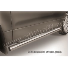 Пороги труба 76 мм для Suzuki Grand Vitara 2005-2007