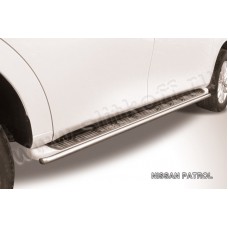 Защита штатных порогов 42 мм для Nissan Patrol 2010-2023
