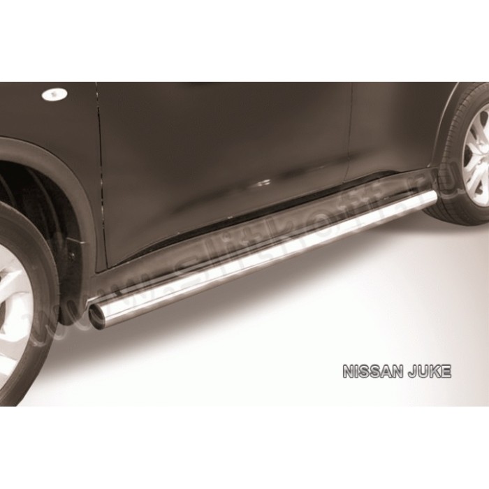 Пороги труба 76 мм для Nissan Juke 2WD 2010-2018 артикул NJ2WD006