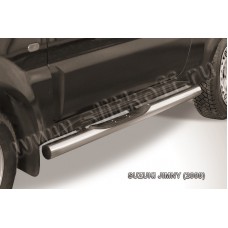Пороги труба с накладками 76 мм для Suzuki Jimny 19988-2018