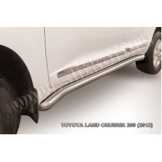 Пороги труба 76 мм с гибами для Toyota Land Cruiser 200 2012-2013