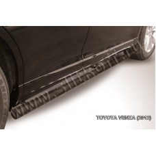 Пороги труба 57 мм чёрная для Toyota Venza 2012-2017