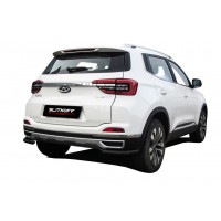 Защита задняя уголки 57 мм чёрные для Chery Tiggo 4 2018-2024