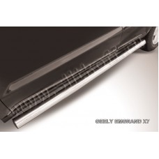 Пороги труба 76 мм для Geely Emgrand X7 2013-2016