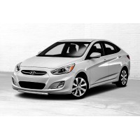 Защита переднего бампера 42 мм для Hyundai Solaris 2010-2017