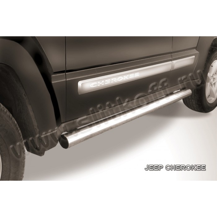 Пороги труба 76 мм для Jeep Cherokee 2014-2018 артикул JCH12003