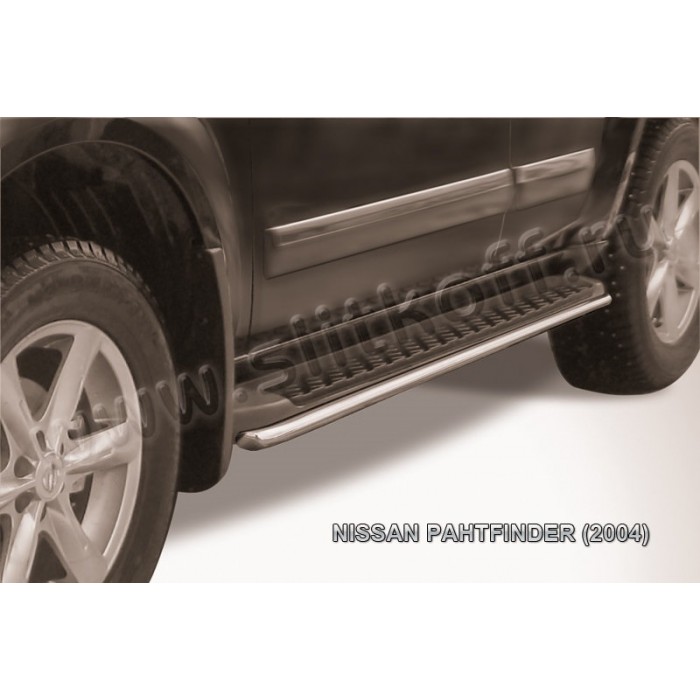 Защита заднего бампера 76 мм для Nissan Pathfinder 2004-2009 артикул NIP011