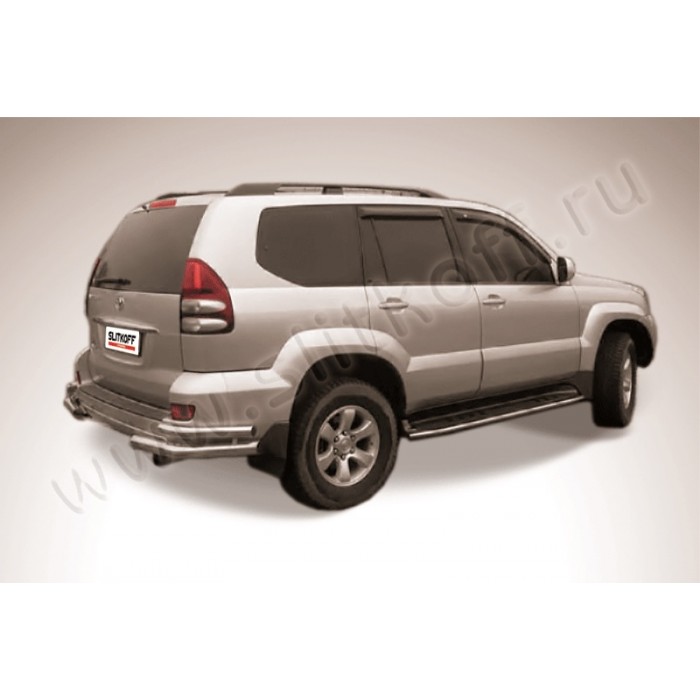 Уголки двойные 76-42 мм для Toyota Land Cruiser Prado 120 2002-2009 артикул TLCP005