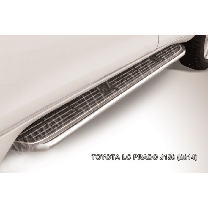 Защита штатных порогов 42 мм для Toyota Land Cruiser Prado 150 2013-2017 артикул TOP14007