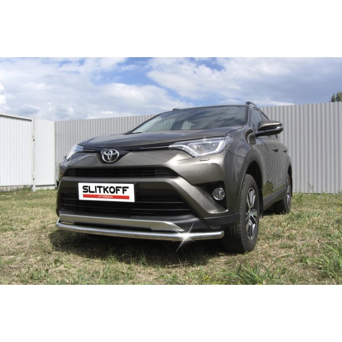 Защита переднего бампера 57 мм для Toyota RAV4 2015-2019 артикул TR415002