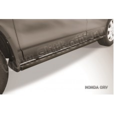 Пороги труба 57 мм чёрная для Honda CR-V 2010-2012