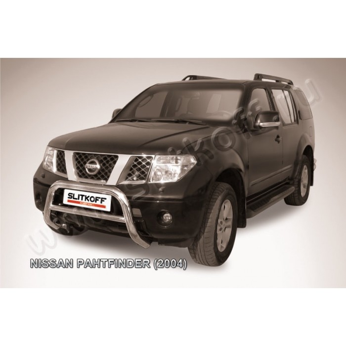 Кенгурятник 76 мм низкий для Nissan Pathfinder 2004-2009 артикул NIP004