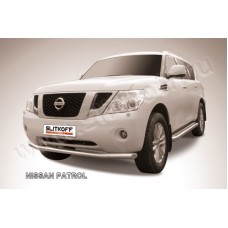 Защита переднего бампера 76 мм для Nissan Patrol 2010-2023