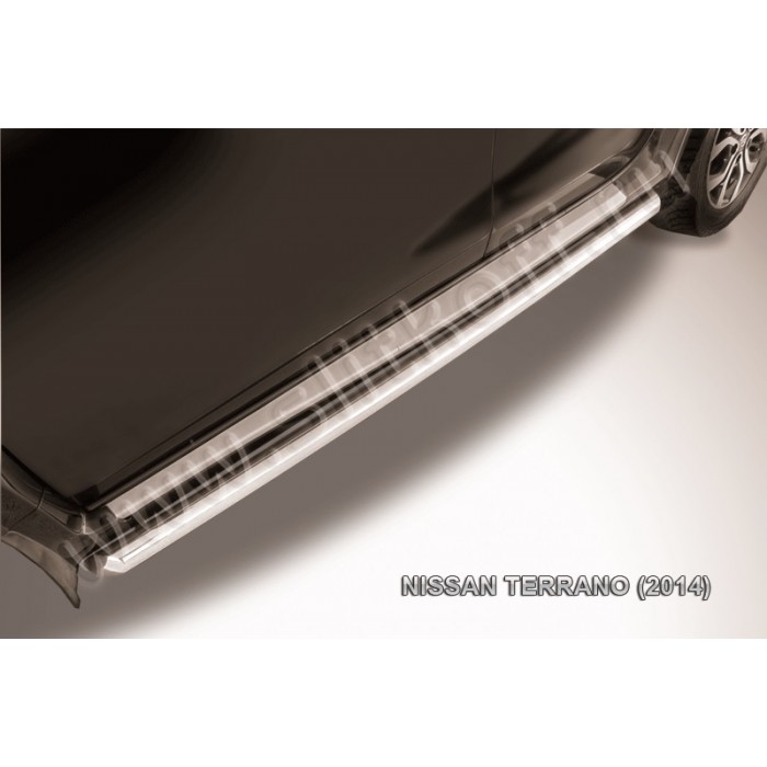 Пороги труба 57 мм для Nissan Terrano 2014-2022 артикул NTER14006