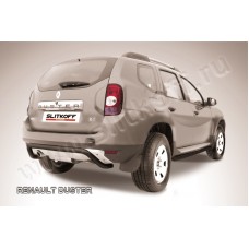 Защита заднего бампера 57 мм скоба чёрная для Renault Duster 2011-2015