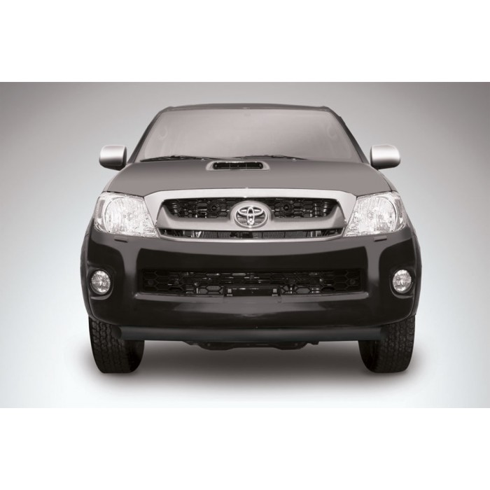 Защита переднего бампера 57 мм радиусная чёрная для Toyota Hilux 2011-2015 артикул THL11002B