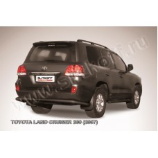 Защита заднего бампера 76 мм чёрная для Toyota Land Cruiser 200 2007-2011