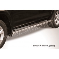 Пороги труба 76 мм для Toyota RAV4 Длинная база 2009-2013