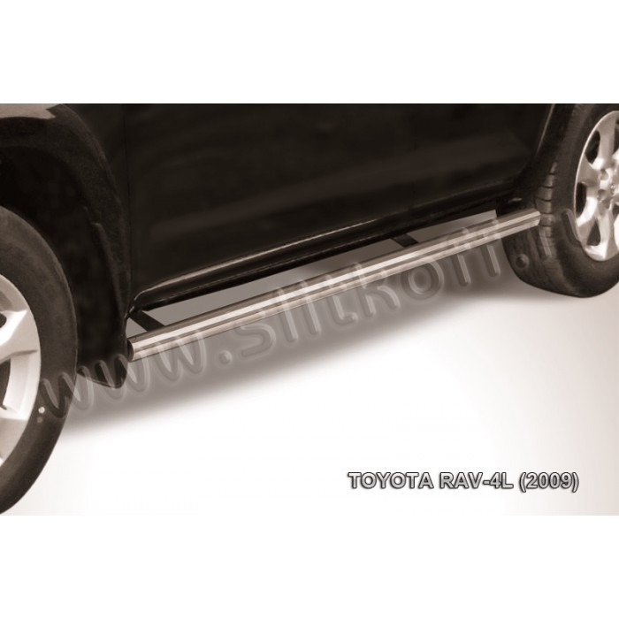 Пороги труба 76 мм для Toyota RAV4 Длинная база 2009-2013 артикул TR409L014