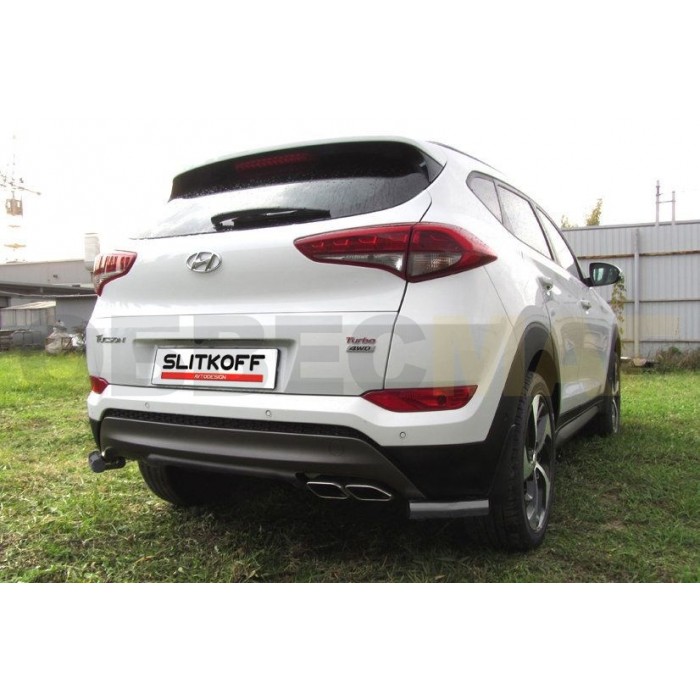 Уголки 57 мм чёрные для Hyundai Tucson 2015-2018 артикул HT4WD15009B