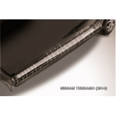 Пороги труба 57 мм чёрная для Nissan Terrano 2014-2023