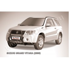 Кенгурятник 57 мм высокий чёрный для Suzuki Grand Vitara 3 двери 2008-2011
