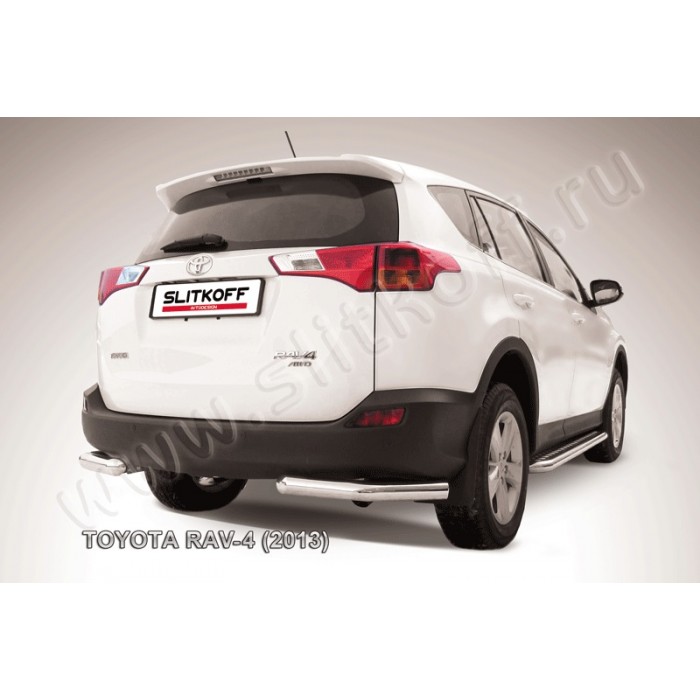 Уголки 76 мм серебристые для Toyota RAV4 2013-2015 артикул TR413016S