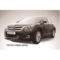 Защита переднего бампера 57 мм чёрная для Toyota Venza 2012-2017