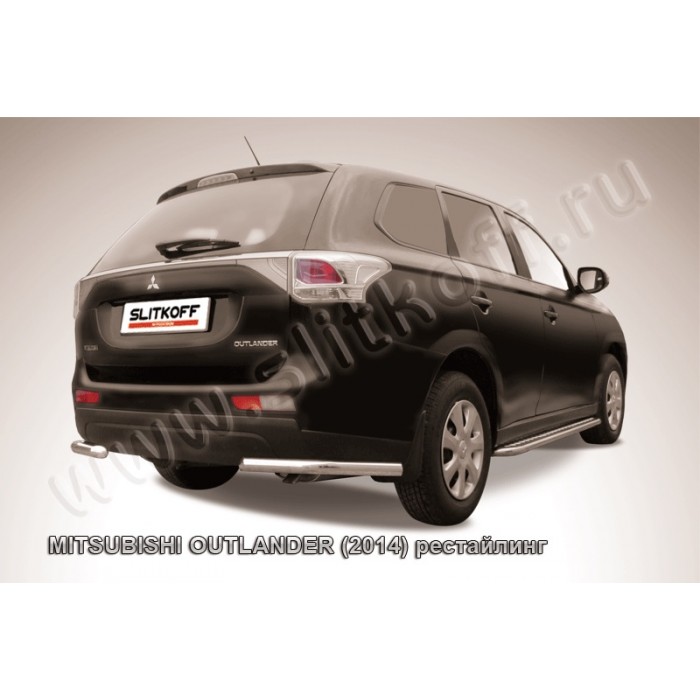 Уголки 57 мм серебристые для Mitsubishi Outlander 2014-2015 артикул MOUT14012S