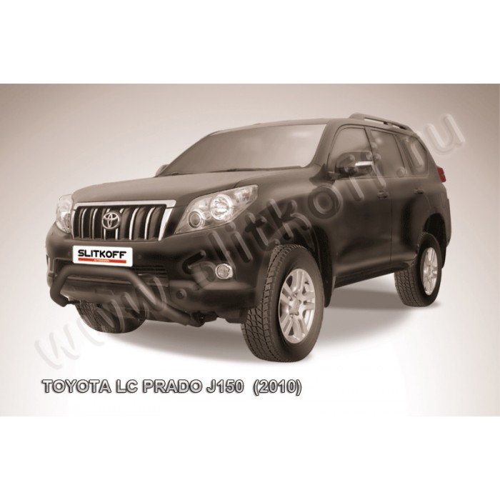 Кенгурятник 76 мм низкий мини чёрный для Toyota Land Cruiser Prado 150 2009-2013 артикул TOP006B