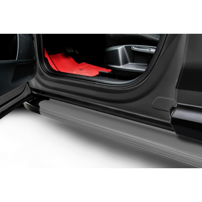 Пороги алюминиевые Optima Grafit для Lexus RX-350 2015-2019