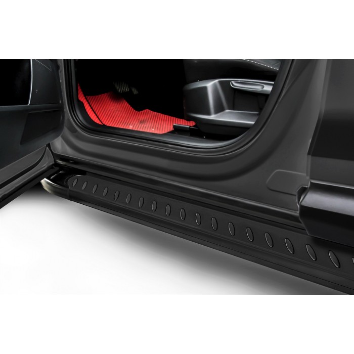 Пороги алюминиевые Prestige Black для Lexus RX-350 2015-2023 артикул ALLRX15007
