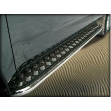 Пороги с площадкой алюминиевый лист 43 мм для Toyota RAV-4 2006-2009