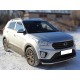 Пороги с площадкой алюминиевый лист 53 мм для Hyundai Creta 2016-2024 артикул HCR16_2