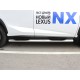 Пороги труба с накладками 76 мм для Lexus NX200/300h 2014-2017 артикул LNX_2.1