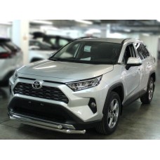 Защита передняя двойная с 2 загибами 60-53 мм для Toyota RAV4 2019-2023