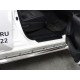 Пороги с площадкой алюминиевый лист 60 мм для Toyota Fortuner 2017-2023 артикул TF17_2