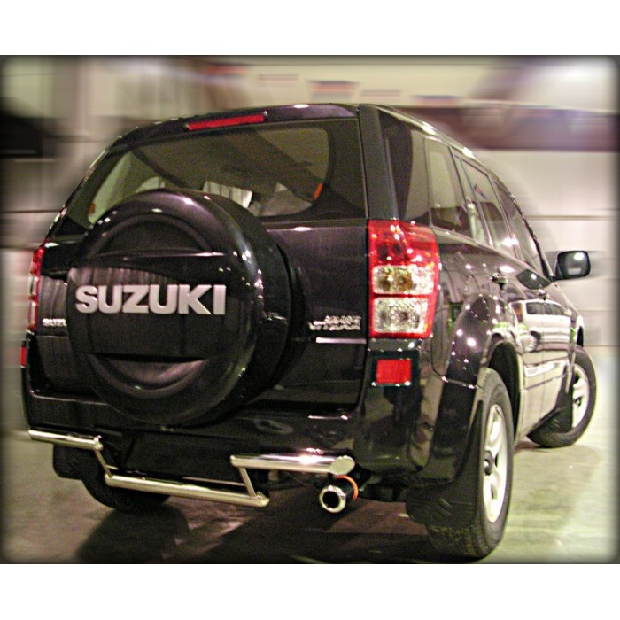 Защита заднего бампера 60+53 мм на 5 дверей для Suzuki Grand Vitara 2005-2007 артикул GVN_9
