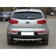 Защита заднего бампера 60 мм с накладками для Kia Sportage 2010-2015 артикул KSP10_3.1