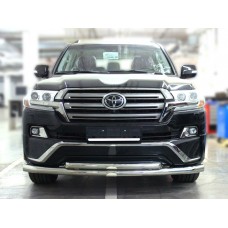 Защита передняя двойная 76-60 мм для Toyota Land Cruiser 200 Executive 2016-2021