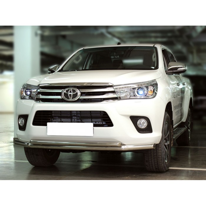 Защита передняя двойная 60-43 мм для Toyota Hilux 2015-2020 артикул TH15_1.1