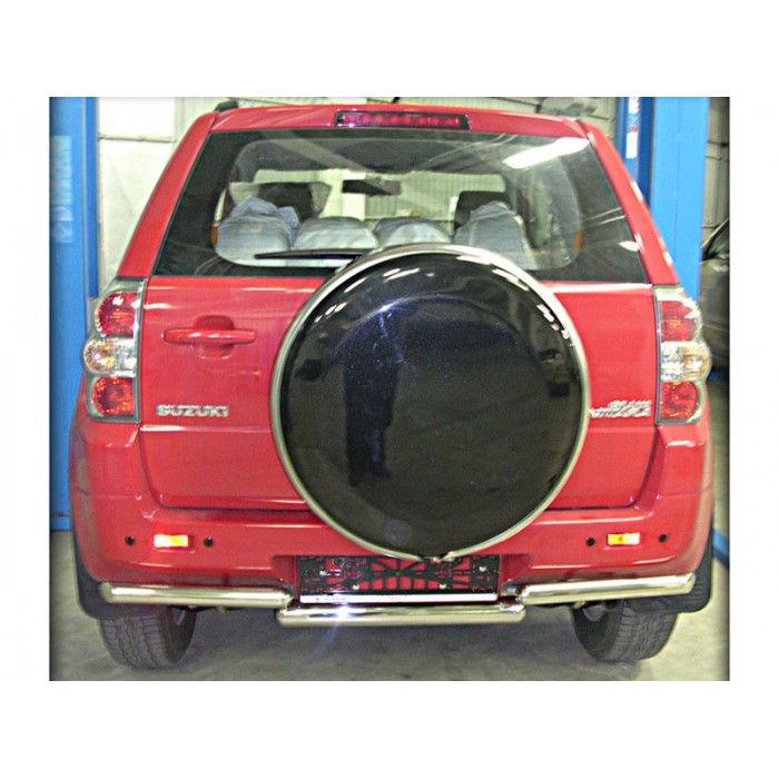 Защита заднего бампера двойная 76-53 мм на 3 двери для Suzuki Grand Vitara 2005-2007 артикул GVN_10