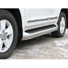 Защита штатного порога 53 мм для Toyota Land Cruiser 200 2013-2015