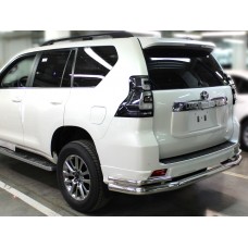 Защита задняя двойная волна 76-43 мм для Toyota Land Cruiser Prado 150 2020-2023