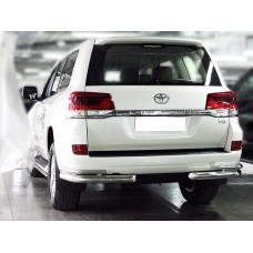 Защита задняя уголки двойные 76-43 мм для Toyota Land Cruiser 200 2015-2023