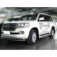 Защита штатного порога 43 мм для Toyota Land Cruiser 200 Executive 2016-2021 артикул LCN2016_7.1EX