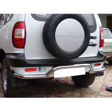 Защита заднего бампера 53 мм волна для Chevrolet Niva 2002-2008