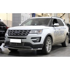 Защита переднего бампера 60 мм с подгибами для Ford Explorer 2015-2017