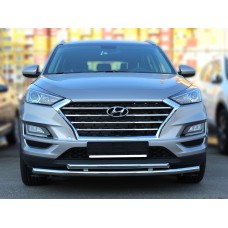 Защита передняя двойная 53-43 мм для Hyundai Tucson 2018-2021