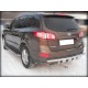 Защита заднего бампера 60 мм радиусная с накладками для Hyundai Santa Fe 2010-2012 артикул HSF10_6